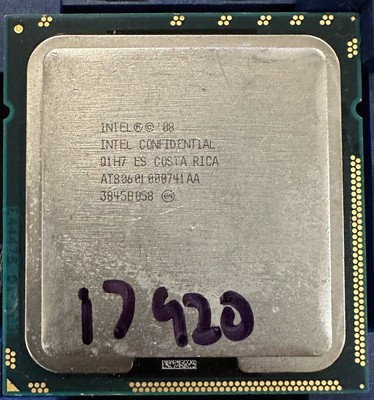 Intel Confidential Q1H7 (Intel Core i7-920) AT80601000741AA 2.4 GHz 130 W 4C D0