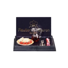 MINIATURE DOLLHOUSE 1:12 SCALE REUTTER WAFFLE BREAKFAST W/SYRUP - 1.474/5
