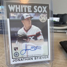 Topps 2021 Jonathan Stiever White Sox 1986 Topps Auto RC #86B-JST autograph Rook
