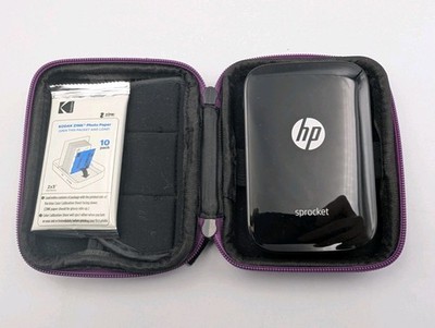 HP Sprocket Fotodrucker - Schwarz und Film - getestet und funktionsfähig mit Hülle