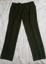 J.Crew Thompson Wool Dress Pants Men’s Olive Green Black Tailored Fit 35x32