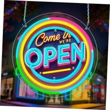 Neon Open Sign for Business, 13 13'' Colorful Adjustable Brightness Come in