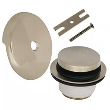 Touch Toe Bath Tub Drain Trim Kit in Brushed Nickel