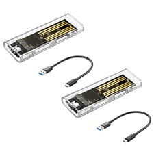 2PCS M2 SSD Case M.2 NVME SSD Enclosure Portable USB3.1 Type-C SSD3956