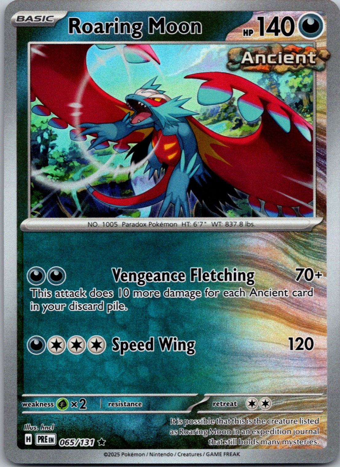 Roaring Moon (Master Ball Pattern) SV: Prismatic Evolutions 065/131 NM