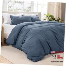 Microfiber Duvet Cover Set - Ultra Soft Queen 07 - Bering Sea No Comforter 