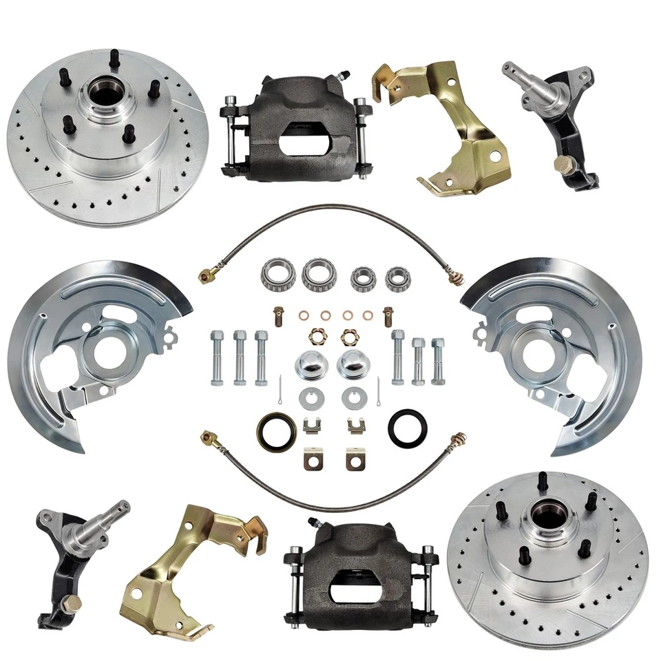For 64-74 GM Car Front Spindle and Disc Brake Kit Camaro, Chevelle, Nova, GTO Foto 2 de 4