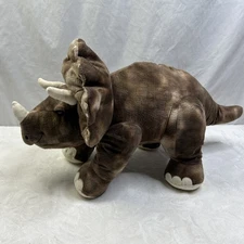 LARGE HugFun  Dinosaur Dino Triceratops 14" by 30" Plush Stuffed Animal Toy