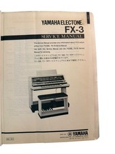 Yamaha Electone Organ Service Manual: FX-3