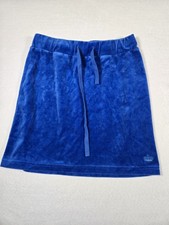 Juicy Couture Skirt Women s Size S Small Blue Velour Y2K Draw String