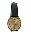 Vintage Saga Electric Watch by Timex Model 84 Gold Tone Cushion Case - WORKING