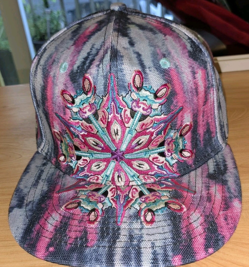 Grassroots California Limited Edition Hat Snapback Tie Dye Mandala Embroidered