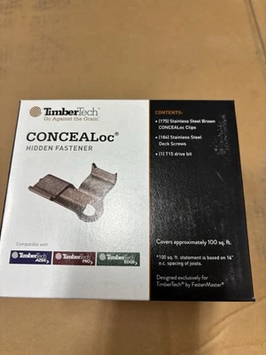 New Sealed TimberTech - CONCEALoc Hidden Fastener - 175pc 100sq. ft - Image 1 of 4