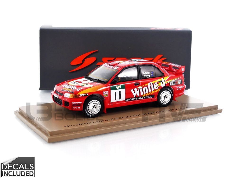 Spark Mitsubishi Lancer Evolution Iii N 11 Rally Api Australian 1997 Ed Ordynski Mark Stacey 1:43 S6516