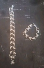 Silver 13mm tulip 925 necklace 22 inchesSilver 15mm tulip 925 bracelet 9inches