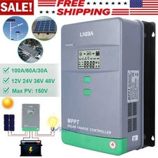 5200W MPPT Solar Charge Controller 100A/12V 24V 36V 48V USB Battery PV Regulator