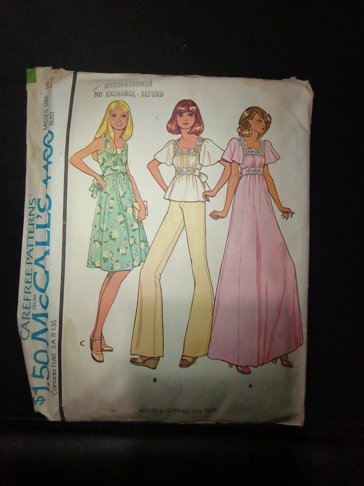 1970s Sundress Dress Top Sewing Pattern Vintage McCalls 4480 Misses 10 Uncut-image