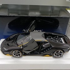 AUTOart 1/18 Lamborghini Centenario Carbon Black Yellow Diecast Model