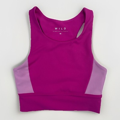 Wilo The Label Base Ribbed Longline Sports Bra, Bubble Gum Pink, Size M