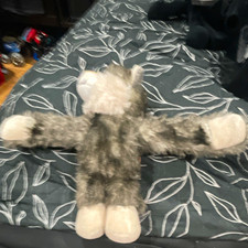 Gray White Beige Soft Wolf Plush Stuffed Animal Toy Small 6-14in Ages 3-7