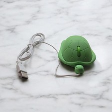 Cute Green Wired Turtle Optical Wheel Mouse