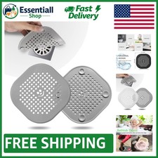 2 Pack Silicone Drain Hair Catcher - Anti-Clogging Strainer for Shower Kitchen