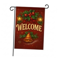 Christmas Welcome Garden Flag Double-Sided 12x18 Inch Lightweight Design 3