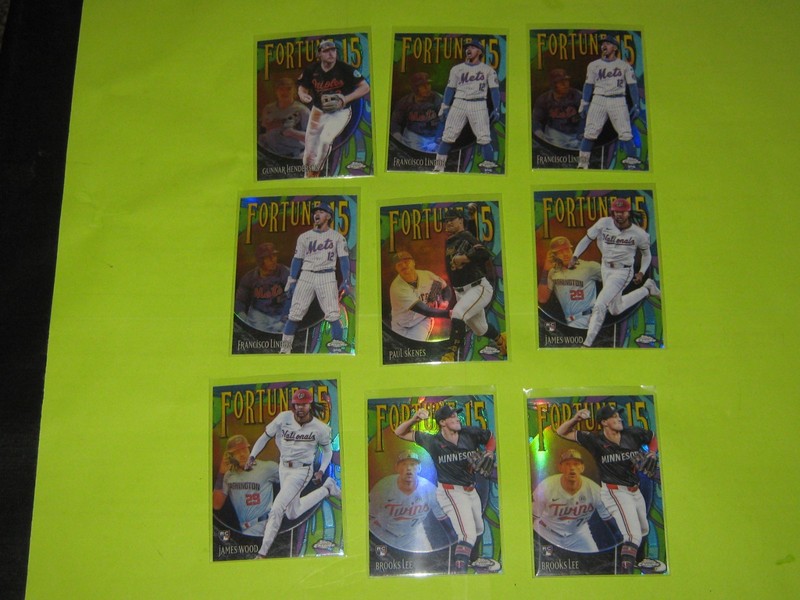2025 Topps Chrome Fortune 15 Lot of 9