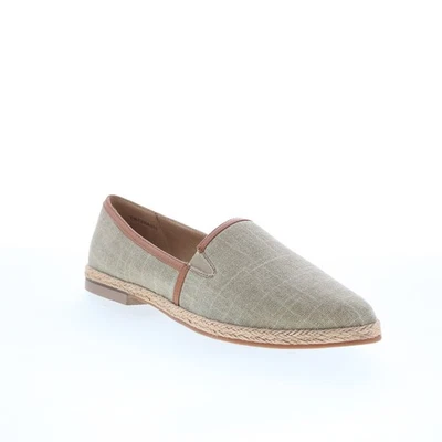 Trotters Estelle loafer pour femmes en toile vert - Photo 1/4