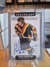 Patrik Sundstrom Auto 2019-20 Upper Deck Chronology Franchise History Canucks