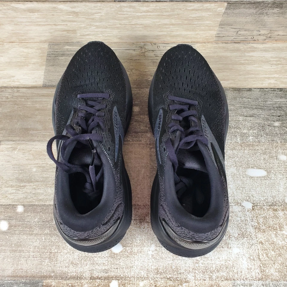 Tênis Brooks Ghost 16 feminino tamanho 8 preto malha com cadarço biqueira redonda cano baixo - Imagem 4 de 4