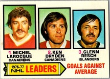 1977-78 Topps Hockey - Goals Against Leaders #6 - Laroucque - Dryden * Resch