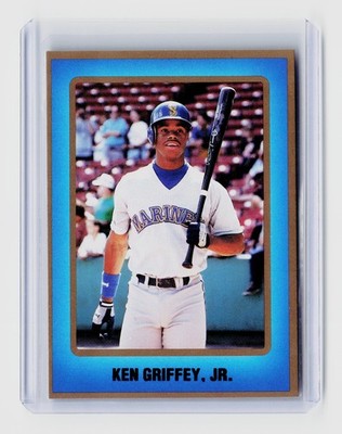 Ken Griffey, jr. 1990 gold border entering Batters box RARE early Griffey Card