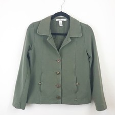 Neon Buddha XS Green Cropped Jacket Cotton Blend Swing