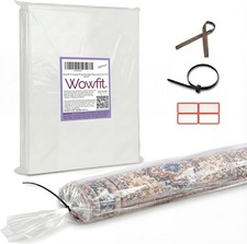 X-Large Plastic Rug Storage Bag with Zip Tie, Heavy Duty Fits Rug up to 8'x10',