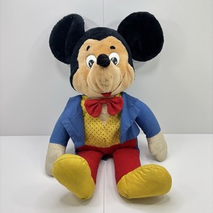 Vintage Knickerbocker Disney Mickey Mouse Plush in Tuxedo Large 24" *READ*