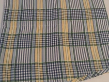 Waverly Home Classics LAKE VALLEY Plaid Scalloped Valance 78" wide Blue Yellow