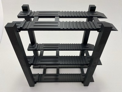 1:24 Scale Jada Hotwheels Diecast Matchbox 4 Post Lift Display 3 tier Black