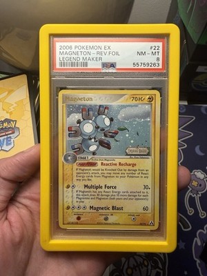 2006 Pokémon EX Legend Maker- MAGNETON #22-REVERSE FOIL PSA 8