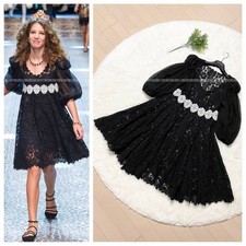 Authentic, beautiful Dolce & Gabbana silk blend floral lace & see-through dress