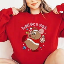 Looking Like A Snack Christmas Sweatshirt, Cute Gus Mouse Sweater, for Holidays