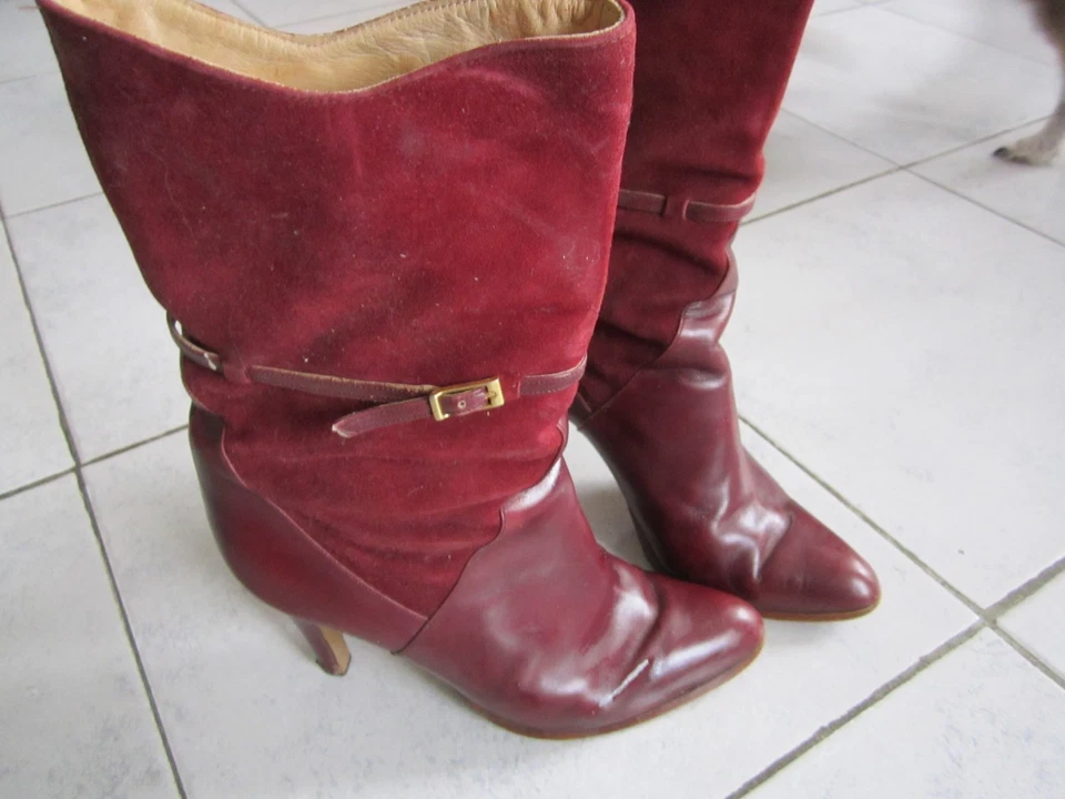 bottes vintage cuir 38 - Photo 2/4