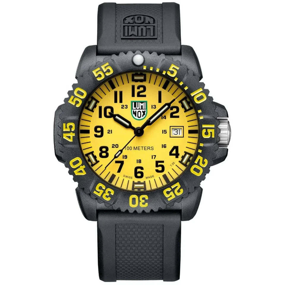Luminox Reloj Hombre G Sea Lion Cuarzo Esfera Amarilla Correa Goma Negra X2.2055.1