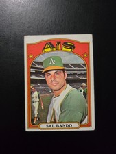 SAL BANDO 1972 TOPPS BASEBALL CARD #650 OAKLAND ATHLETICS