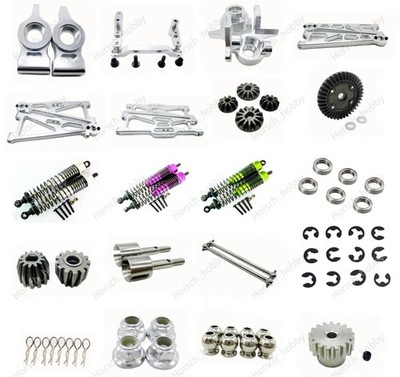 For Rc 1/10 Himoto E10MTL E10MT E10BP Car aluminum Metal Upgrade Parts silver