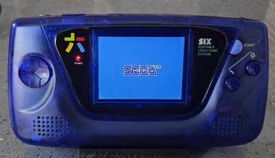 Fully Upgraded Sega Game Gear - RetroSix Sapphire IPS CleanScreen USB-C Recapped