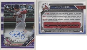 2019 Bowman Chrome Prospect Purple Refractor /250 Andrew Knizner Rookie Auto RC