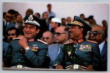 1980s Egyptian Presidents Anwar Sadat & Hosni Mubarak Cairo Egypt Postcard