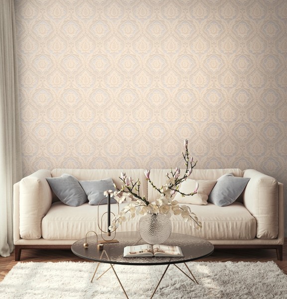 Eur 3,19/Qm / Tapete As Creation 2971-29 Ornament Barock Beige Natur Glitzer-image
