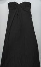 Guess Women's Black Chiffon Lined Strapless Silk Dress Size M